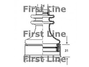 FIRST LINE FCB2778 gofruotoji membrana, kardaninis velenas 
 Ratų pavara -> Gofruotoji membrana