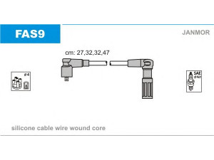 JANMOR FAS9 uždegimo laido komplektas 
 Kibirkšties / kaitinamasis uždegimas -> Uždegimo laidai/jungtys
5967.N2, 7735100, 7735397, 7753100