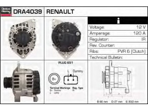 DELCO REMY DRA4039 kintamosios srovės generatorius 
 Elektros įranga -> Kint. sr. generatorius/dalys -> Kintamosios srovės generatorius
7700430182, 7701499972, 7711134224