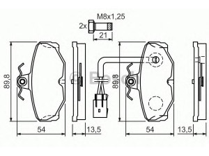 BOSCH 0 986 461 767 stabdžių trinkelių rinkinys, diskinis stabdys 
 Techninės priežiūros dalys -> Papildomas remontas
6485895, 92GB 2M008 AA