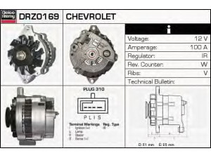 DELCO REMY DRZ0169 kintamosios srovės generatorius