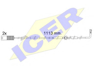 ICER 610299 E C įspėjimo kontaktas, stabdžių trinkelių susidėvėjimas 
 Stabdžių sistema -> Susidėvėjimo indikatorius, stabdžių trinkelės
SOM100030, SOM100030
