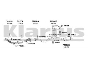 KLARIUS 361719U išmetimo sistema 
 Išmetimo sistema -> Išmetimo sistema, visa