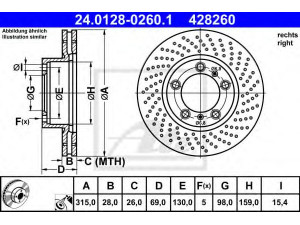 ATE 24.0128-0260.1 stabdžių diskas 
 Dviratė transporto priemonės -> Stabdžių sistema -> Stabdžių diskai / priedai
981 351 402 01
