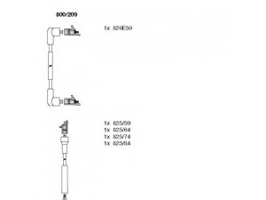 BREMI 800/209 uždegimo laido komplektas 
 Kibirkšties / kaitinamasis uždegimas -> Uždegimo laidai/jungtys