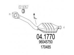 MTS 04.1770 katalizatoriaus keitiklis 
 Išmetimo sistema -> Katalizatoriaus keitiklis
170485, 96045750, 170484, 170485