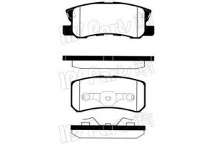 IPS Parts IBR-1505 stabdžių trinkelių rinkinys, diskinis stabdys 
 Techninės priežiūros dalys -> Papildomas remontas
68028671AA, MR510544