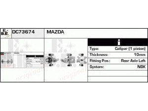 EDR DC73674 stabdžių apkaba 
 Dviratė transporto priemonės -> Stabdžių sistema -> Stabdžių apkaba / priedai
N067-26-71X, N0Z7-26-99Z