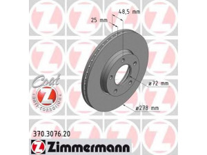 ZIMMERMANN 370.3076.20 stabdžių diskas 
 Dviratė transporto priemonės -> Stabdžių sistema -> Stabdžių diskai / priedai
BP4Y-33-25XB, BP4Y-33-25XC, BP4Y-33-25XD