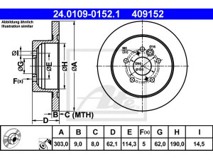ATE 24.0109-0152.1 stabdžių diskas 
 Dviratė transporto priemonės -> Stabdžių sistema -> Stabdžių diskai / priedai
42431-42040, 42431-42041