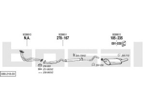 BOSAL 088.218.00 išmetimo sistema 
 Išmetimo sistema -> Išmetimo sistema, visa