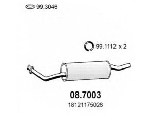 ASSO 08.7003 galinis duslintuvas 
 Išmetimo sistema -> Duslintuvas
18121175026, 18212175026