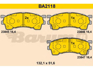 BARUM BA2118 stabdžių trinkelių rinkinys, diskinis stabdys 
 Techninės priežiūros dalys -> Papildomas remontas
3401278, 3894048, BLYM-33-23Z, CBY0-33-23Z