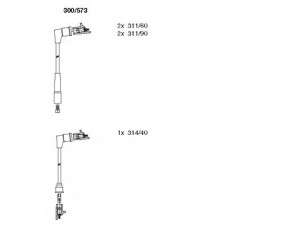 BREMI 300/573 uždegimo laido komplektas 
 Kibirkšties / kaitinamasis uždegimas -> Uždegimo laidai/jungtys