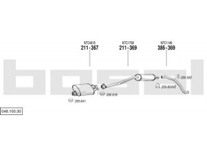 BOSAL 048.100.30 išmetimo sistema 
 Išmetimo sistema -> Išmetimo sistema, visa