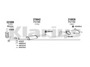 KLARIUS 631149E išmetimo sistema