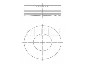 MAHLE ORIGINAL 040 16 00 stūmoklis 
 Variklis -> Cilindrai/stūmokliai
0628K4