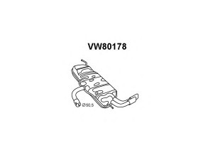 VENEPORTE VW80178 galinis duslintuvas 
 Išmetimo sistema -> Duslintuvas
1K6253609AS