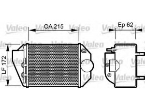 VALEO 818827 tarpinis suslėgto oro aušintuvas, kompresorius 
 Variklis -> Oro tiekimas -> Įkrovos agregatas (turbo/superįkrova) -> Tarpinis suslėgto oro aušintuvas
059145805, 59145805, 5914580805