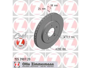 ZIMMERMANN 155.3907.20 stabdžių diskas 
 Dviratė transporto priemonės -> Stabdžių sistema -> Stabdžių diskai / priedai
4 683 260, 4 683 432, 4 721 820 AE