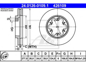 ATE 24.0126-0109.1 stabdžių diskas 
 Dviratė transporto priemonės -> Stabdžių sistema -> Stabdžių diskai / priedai
1954433, 40206-0F000, 40206-0F001