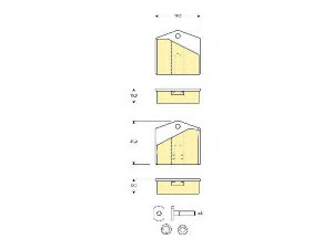 GIRLING 6116401 stabdžių trinkelių rinkinys, stovėjimo stabdys 
 Stabdžių sistema -> Rankinis stabdys
10531, GBP145, GBP255, JLM1514