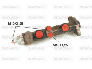 WOKING C1019.02 pagrindinis cilindras, stabdžiai 
 Stabdžių sistema -> Pagrindinis stabdžių cilindras
4372985, 4382336, 4394440, 793148