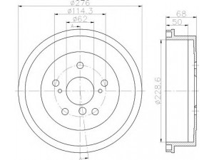 HELLA 8DT 355 300-801 stabdžių būgnas 
 Stabdžių sistema -> Būgninis stabdys -> Stabdžių būgnas
4243144010