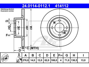 ATE 24.0114-0112.1 stabdžių diskas 
 Dviratė transporto priemonės -> Stabdžių sistema -> Stabdžių diskai / priedai
4246 W4