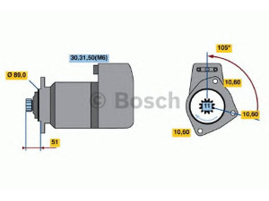 BOSCH 0 001 510 009 starteris