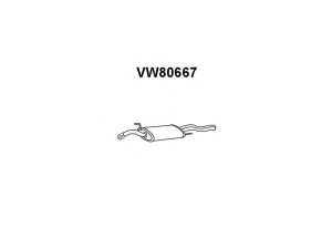 VENEPORTE VW80667 galinis duslintuvas 
 Išmetimo sistema -> Duslintuvas
3A0253609S