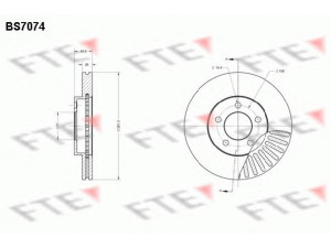 FTE BS7074 stabdžių diskas 
 Dviratė transporto priemonės -> Stabdžių sistema -> Stabdžių diskai / priedai
3841593, 4088432, 4376789, XF2Z1125AA