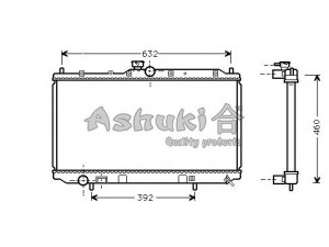 ASHUKI C554-10 radiatorius, variklio aušinimas 
 Aušinimo sistema -> Radiatorius/alyvos aušintuvas -> Radiatorius/dalys
MB925637, MR299522