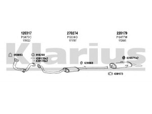 KLARIUS 630388E išmetimo sistema
