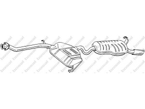 BOSAL 288-237 galinis duslintuvas 
 Išmetimo sistema -> Duslintuvas
46 401 117