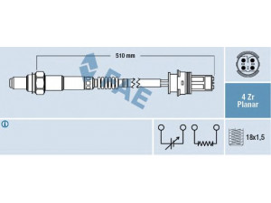 FAE 77408 lambda jutiklis 
 Elektros įranga -> Jutikliai
11 78 7 545 244, 7 545 244