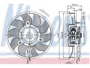 NISSENS 85548 ventiliatorius, radiatoriaus 
 Aušinimo sistema -> Oro aušinimas
4A0.959.455 C, 91171194, 91171197