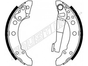 TRUSTING 124.286 stabdžių trinkelių komplektas 
 Techninės priežiūros dalys -> Papildomas remontas
867609527