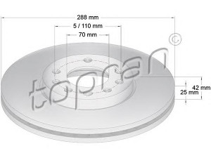 TOPRAN 205 521 stabdžių diskas 
 Stabdžių sistema -> Diskinis stabdys -> Stabdžių diskas
05 69 056, 5 69 056, 90512029