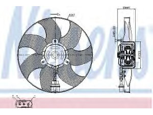 NISSENS 85543 ventiliatorius, radiatoriaus 
 Aušinimo sistema -> Oro aušinimas
6Q0959455H, 6X0.959.455 C, 6X0959455