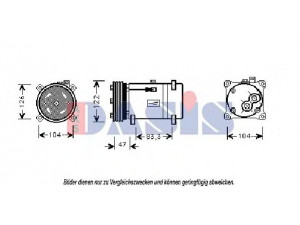 AKS DASIS 851035N kompresorius, oro kondicionierius 
 Oro kondicionavimas -> Kompresorius/dalys
7711135105, 6453JW