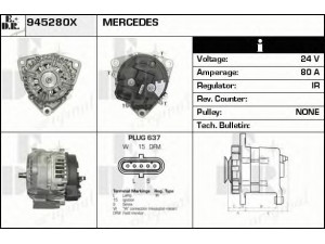 EDR 945280X kintamosios srovės generatorius 
 Elektros įranga -> Kint. sr. generatorius/dalys -> Kintamosios srovės generatorius