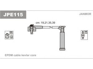 JANMOR JPE115 uždegimo laido komplektas 
 Kibirkšties / kaitinamasis uždegimas -> Uždegimo laidai/jungtys
1 E05-18-160 B, 1 E05-18-170 B