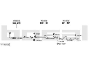 BOSAL 048.960.05 išmetimo sistema 
 Išmetimo sistema -> Išmetimo sistema, visa