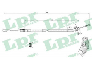 LPR C0453B trosas, stovėjimo stabdys 
 Stabdžių sistema -> Valdymo svirtys/trosai
9044200585