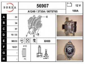 EAI 56907 kintamosios srovės generatorius 
 Elektros įranga -> Kint. sr. generatorius/dalys -> Kintamosios srovės generatorius