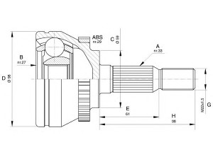 OPEN PARTS CVJ5612.10 jungčių komplektas, kardaninis velenas 
 Ratų pavara -> Sujungimai/komplektas
4686960, 5232897