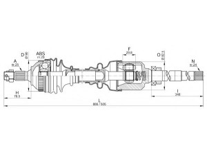 OPEN PARTS DRS6201.00 kardaninis velenas 
 Ratų pavara -> Kardaninis velenas
3272E6, 327377, 327380, 3273L3