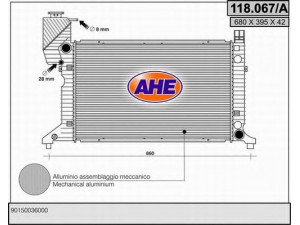 AHE 118.067/A radiatorius, variklio aušinimas 
 Aušinimo sistema -> Radiatorius/alyvos aušintuvas -> Radiatorius/dalys
9015003500