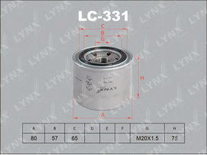 LYNXauto LC-331 alyvos filtras 
 Techninės priežiūros dalys -> Techninės priežiūros intervalai
3252732, 3252742, 5010038, 5012574